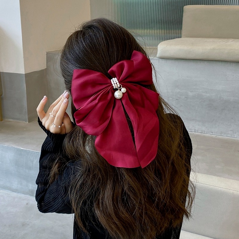 Kẹp Tóc Đính Nơ Ruy Băng Thời Trang Hàn Quốc