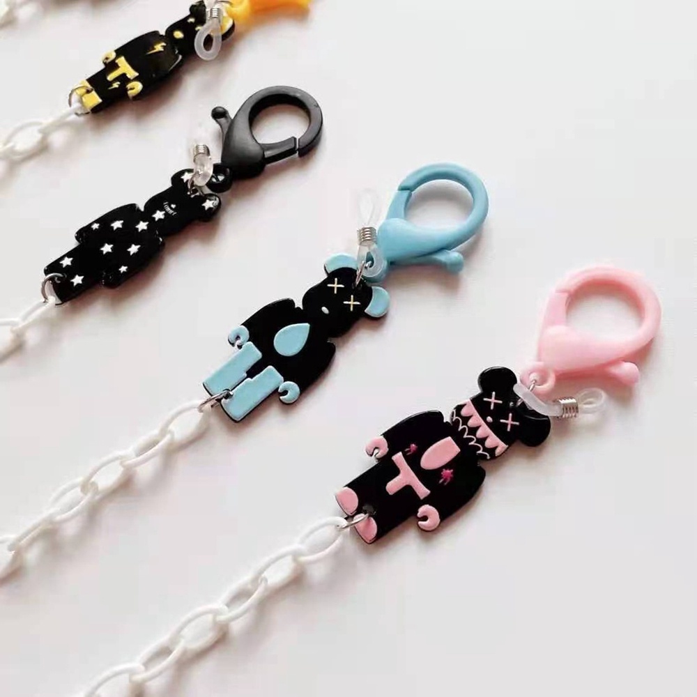 Dây đeo kính chống thất lạc hình gấu dễ thương bằng acrylic 50cm