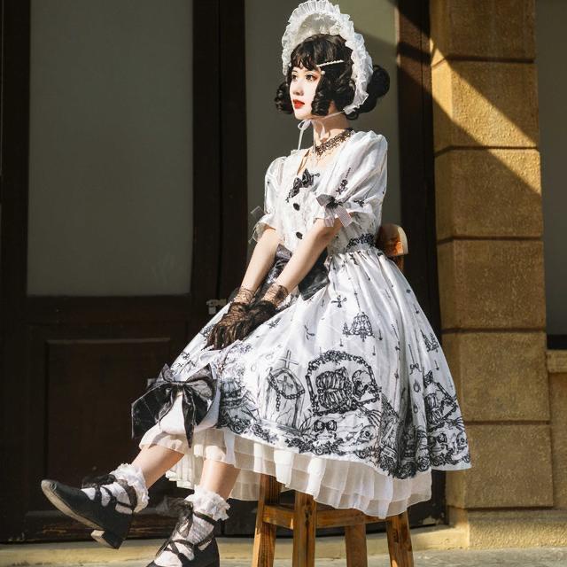 Đầm lolita thiết kế nguyên bản phong cách gothic cho nữ