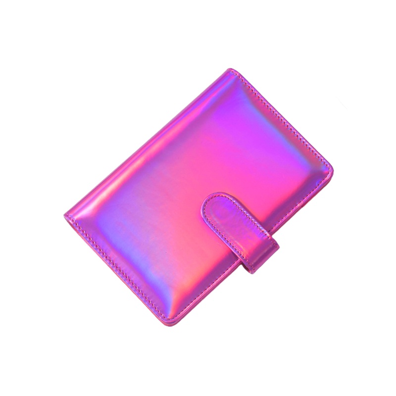 Seng Túi Đựng Kế Hoạch Cá Nhân Hình Chiếc Lá Lấp Lánh Dễ Thương Có Khóa Cài Nam Châm