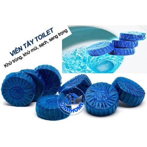 Bộ 10 Viên Khử Mùi Tẩy Bồn Cầu Viên Toilet Diệt Khuẩn, Tẩy Sạch Vệ Sinh Vết Bám Bẩn