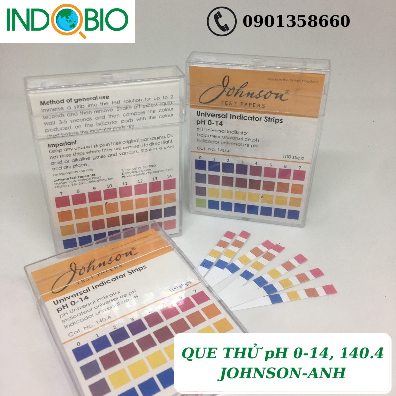 QUE THỬ pH 0-14, 140.4 JOHNSON-ANH