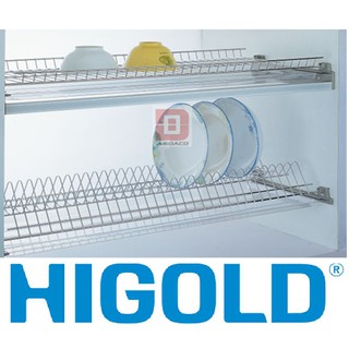 Kệ chén 2 tầng cao cấp inox304  âm tủ HIGOLD, có máng hứng nước, bảo hành 01 năm