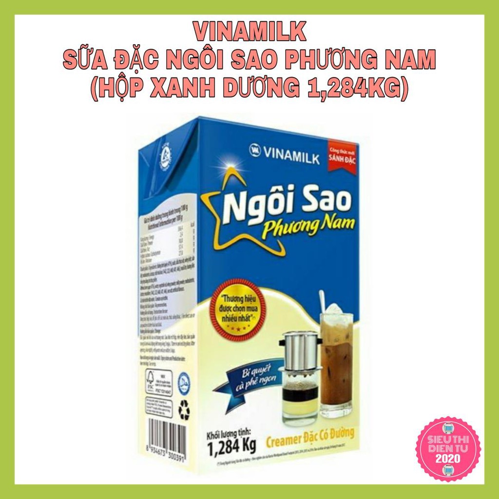 [VINAMILK-HỘP GIẤY XANH DƯƠNG 1,284KG] SỮA ĐẶC NGÔI SAO PHƯƠNG NAM (HSD : T07/2021)