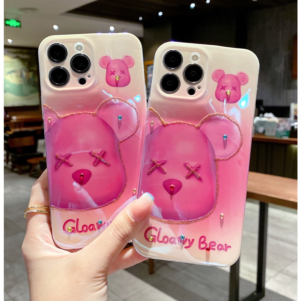 Ốp Điện Thoại Chống Sốc In Hình Đầu Gấu Cho Iphone 14 / 13 / 12 / 11 / XS / 8P / 7
