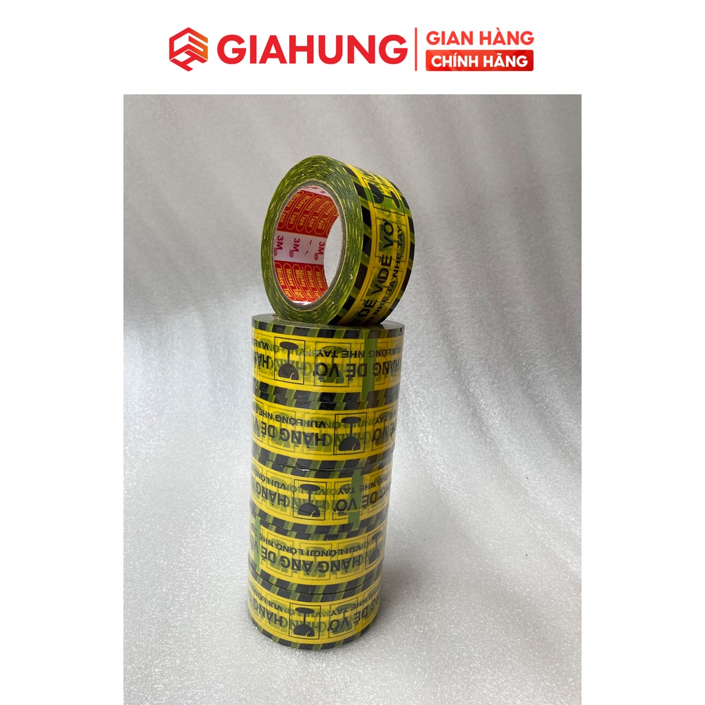 Băng dính Hàng Dễ Vỡ niêm phong đóng hàng cảnh báo vận chuyển 100Y/cuộn - GIAHUNGPRO
