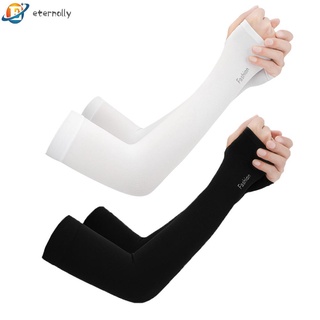 Eternally 2pcs Ice Silk Sunscreen Cuff Summer Riding Cool Sleeves Running Arm Sleeves