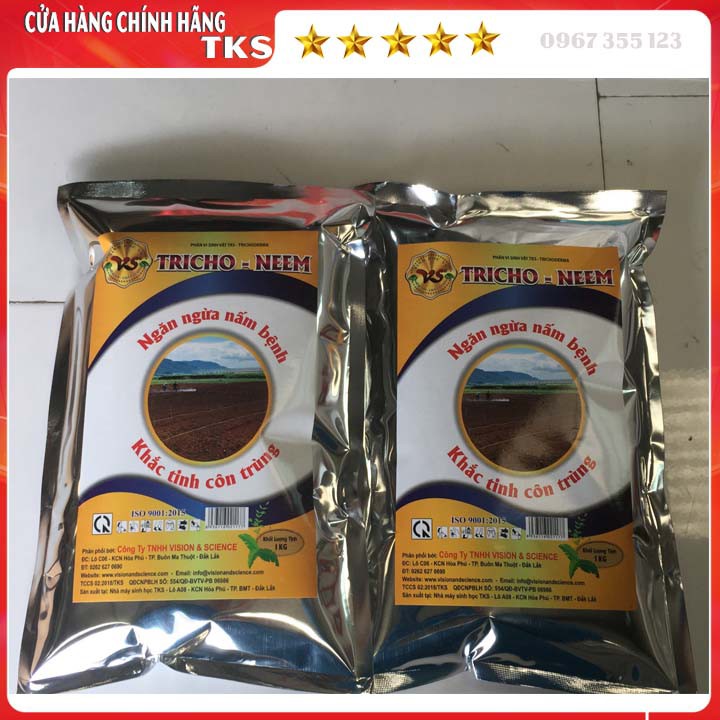Nấm Đối Kháng TRICHO - NEEM Phòng Trừ Nấm Bệnh Và Tuyến Trùng Hại Rễ - Gói 1kg