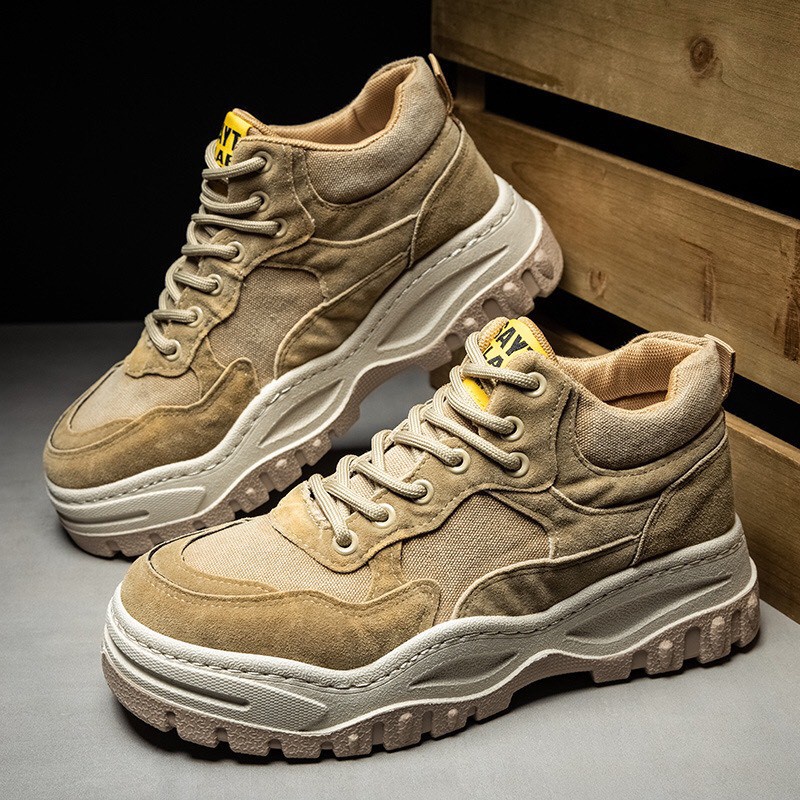Giày sneaker nam, giày thể thao cổ cao Da lỳ chống xước phong cách cực ngầu | BigBuy360 - bigbuy360.vn