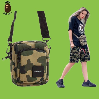 [Ảnh thật + FREESHIP] Túi đeo chéo A Bathing Ape, Túi Bape Camo Shark