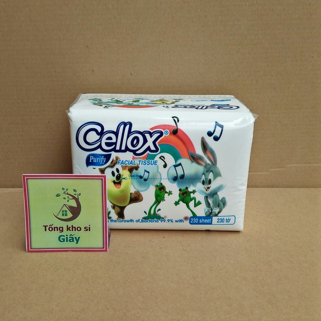 Giấy rút lụa 230 tờ Cellox (Bịch trắng)