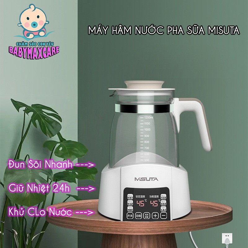 Máy Hâm Nước Pha Sữa Giữ Nhiệt Thông Minh MISUTA, Siêu Tiện Lợi Dành Cho Các Mẹ - Shop Mẹ Bí Đỏ