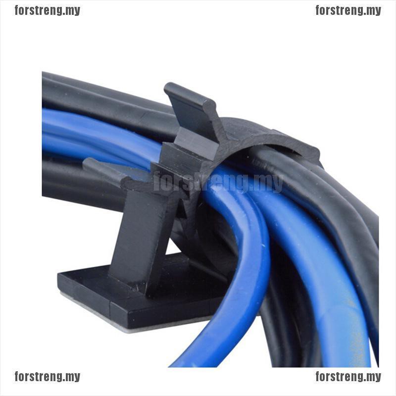 &lt; For + S&lt; For + S&gt; Đen &gt; Backed Cable Wire Adjustable Cable Clips Cl