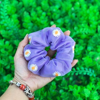 Cột tóc SCRUNCHIES cúc thêu 1-2 lớp