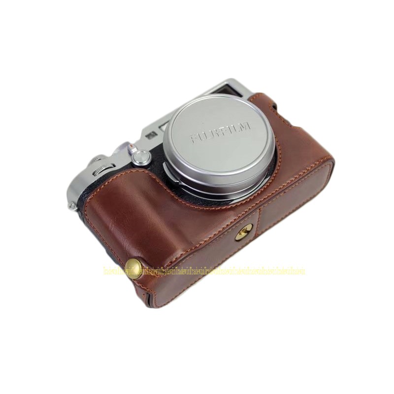 Bao Da Pu Bảo Vệ Máy Ảnh Fujifilm X100F Kèm Dây Đeo Cổ Tay
