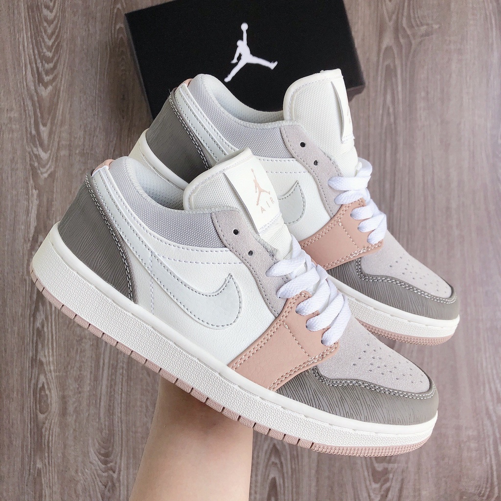 Giày thể thao nữ  Giày Jordan milan cổ thấp - Giày Jordan milan thấp cổ màu hồng phấn Full Box