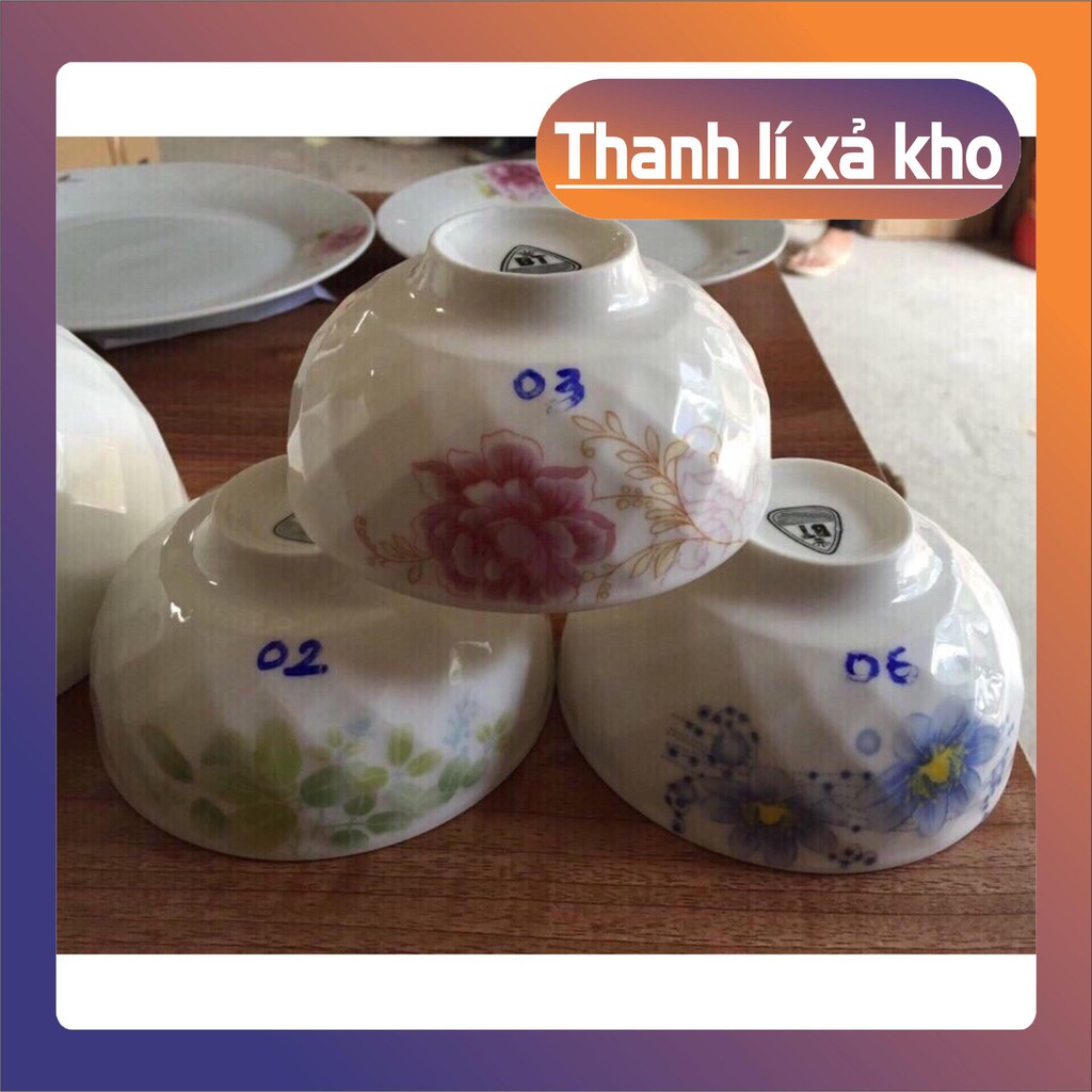 (thanh lý kho sỉ) sỉ bát cơm kim cương 3d(set 10 chiếc)