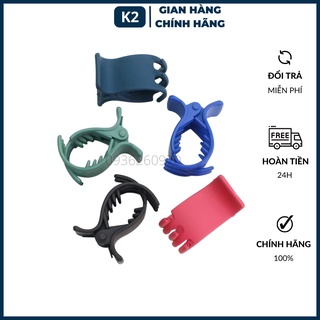 12 cái Kẹp tóc càng cua 3 răng, màu sắc sáng bóng