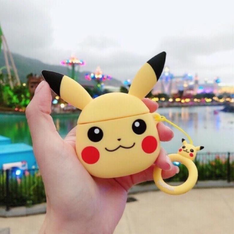 Case Airpods 1/2 Inpods - Vỏ Bao Đựng Bảo Vệ Ốp Tai Nghe, Sillicone Dẻo Chống Bám Bẩn Pikachu -LuvCase