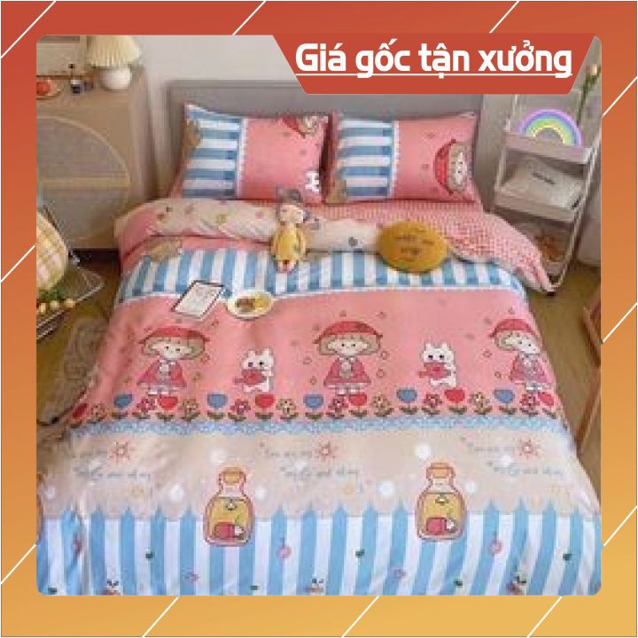 Chăn ga gối ⚡CAO CẤP⚡ Chăn ga cotton mịn màng, thoáng khí - ấm áp mùa đông, mát mẻ mùa hè- dễ dàng vệ sinh