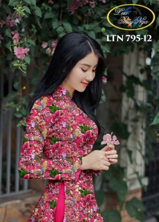 Vải lụa vân gỗ in hoa