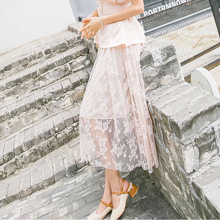 Chân váy ren 2 lớp dễ thương VAY73