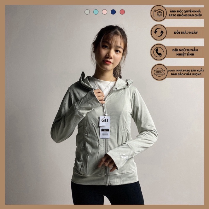 Áo chống nắng nữ thông hơi có size to chất vải kim cương siêu mát chống tia UV (ảnh shop chụp)