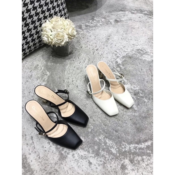 Guốc Cao Gót Dior Đế Kim Loại Quai Cài Mẫu HOT Hàng Chuẩn Loại 1 Fullbox Bill