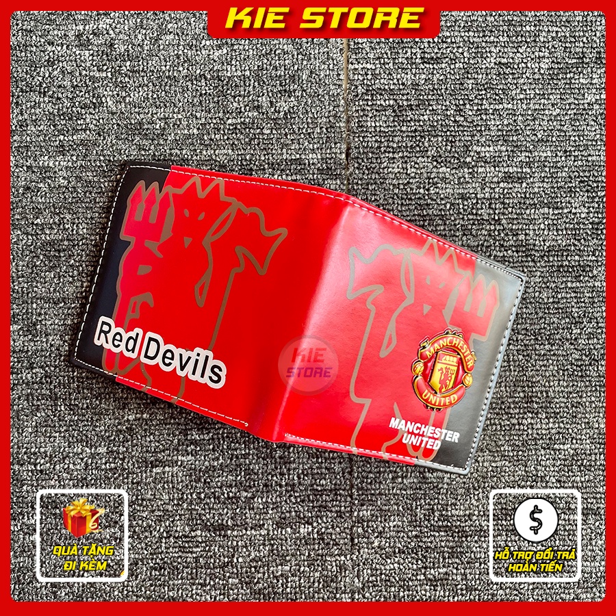 Ví da nam cao cấp nhiều ngăn tiện lợi CLB Manchester United/ Ví da MU đựng tiền siêu đẹp_Kie Store