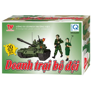 Bộ đồ chơi doanh trại bộ đội, bằng giấy cán láng