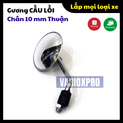 Gương chiếu hậu cầu lồi inox trắng - Chân 10 mm Thuận