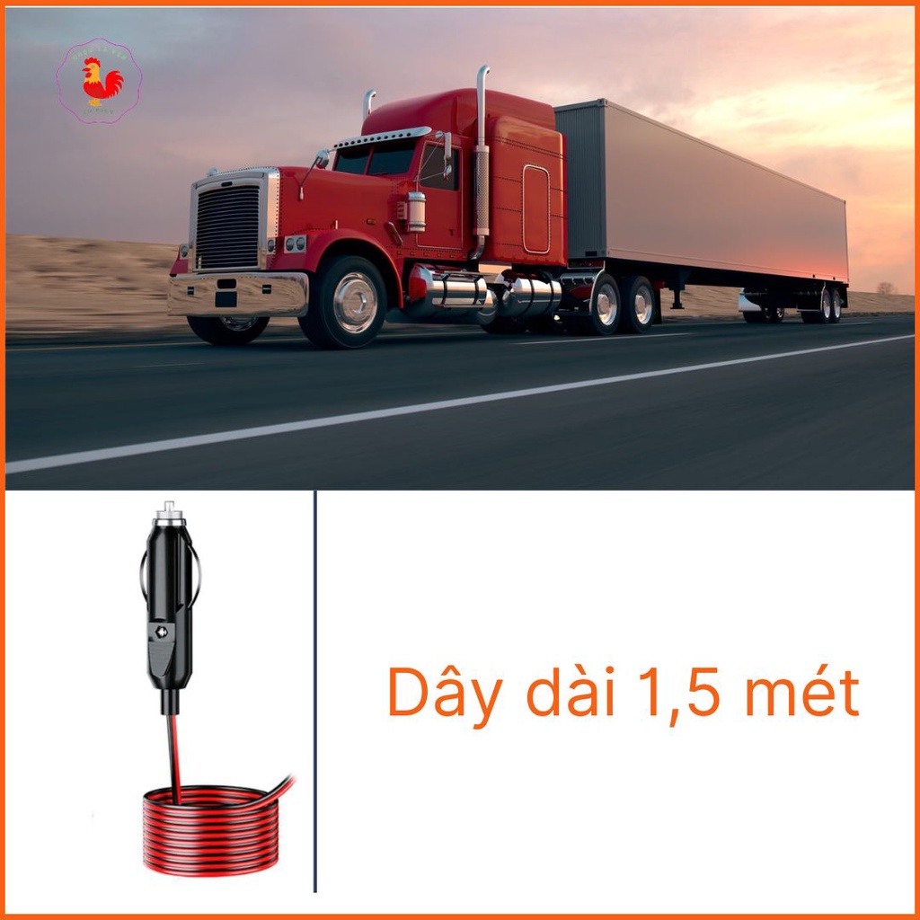 Đầu cắm tẩu sạc DC 12v 24V 10A cho xe hơi có dây dài 1,5m