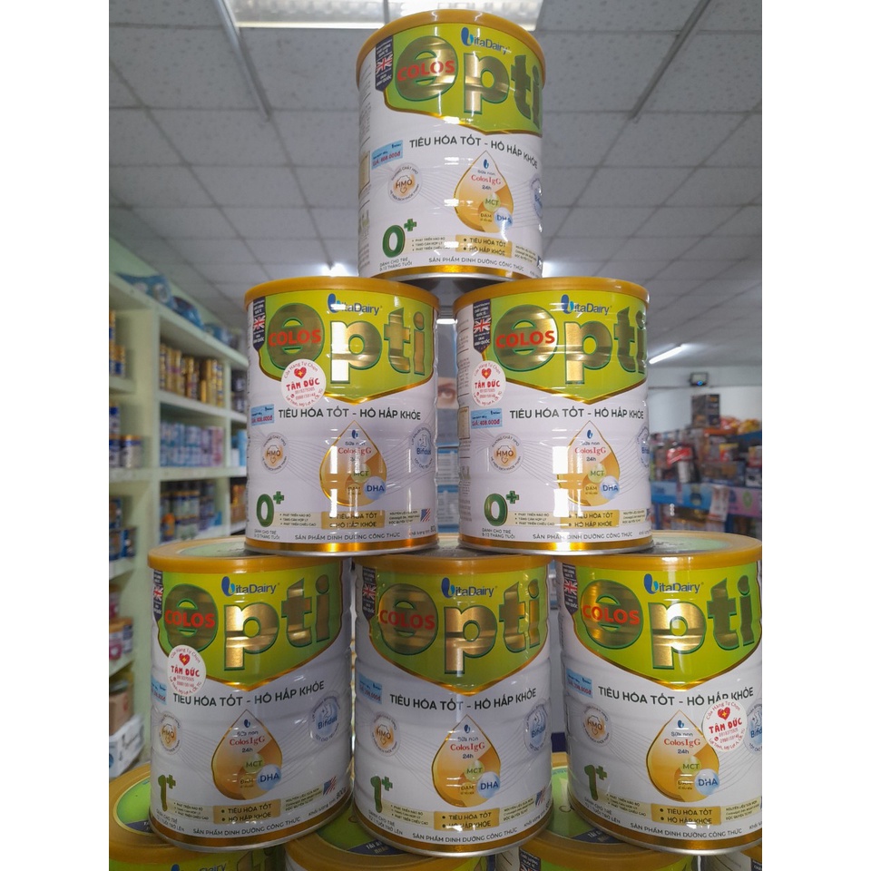 Lon Sữa 800g Colos Opti Vitadairy Dành Cho Bé Từ Sơ Sinh Giúp Phát Triển Não Bộ, Chiều Cao