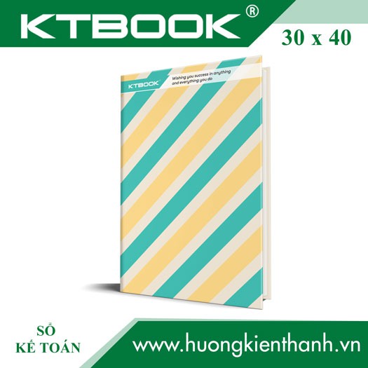 Sổ ghi chép Kế Toán KTBOOK bìa cứng giấy in caro cao cấp size 30 x 40 cm Khổ Lớn 100 trang