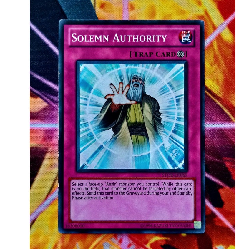 [ ĐẬU PHỘNG ] THẺ BÀI YUGIOH MINT 90 - TRAP -Solemn Authority - STOR-EN067 - Common Unlimited