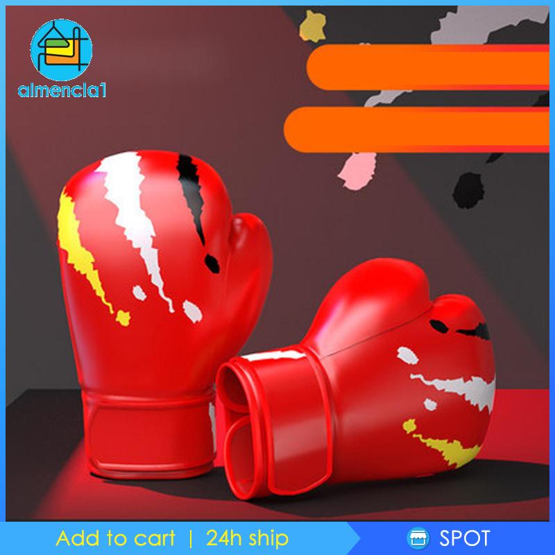 ✨Hàng sẵn sàng✨Găng Tay Đấm Bốc / Muay Thái Bằng Da Pu Kèm Túi Đựng Tiện Dụng