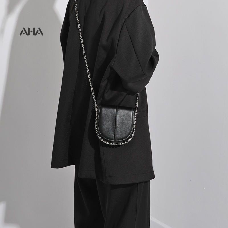 Túi đeo chéo AHA official mini phối dây xích thiết kế cao cấp thời trang