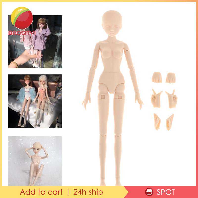 Mô hình cơ thể búp bê tỉ lệ 1/6 kèm 2 đôi bàn tay và 1 đôi tai