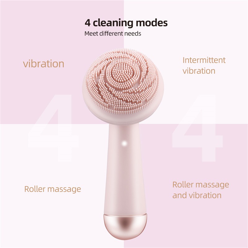 [Mã FMCGMALL - 8% đơn 250K] Máy Rửa Mặt CkeyiN MR568 Bằng Điện Con Lăn Massage Silicone Không Thấm Nước Sạc USB | BigBuy360 - bigbuy360.vn