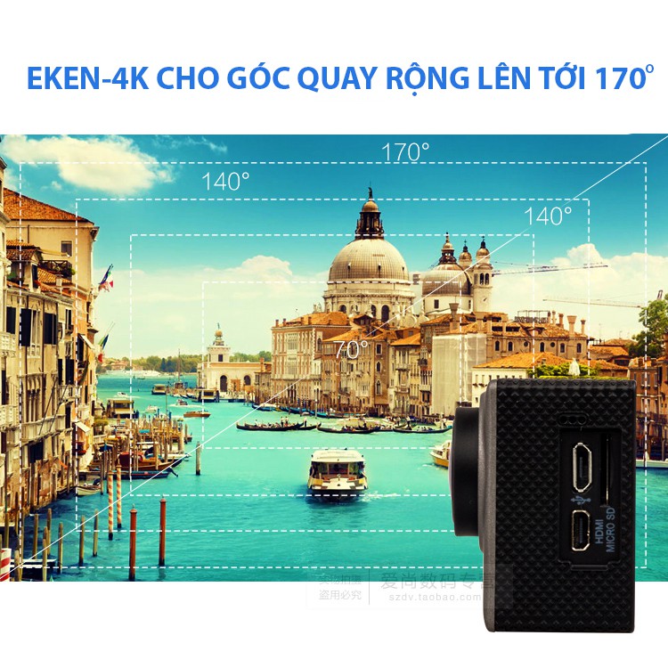 Camera hành trình 4k,Camera Hành Trình Eken H9R 4K Ultra HD Wifi - Hàng nhập khẩu