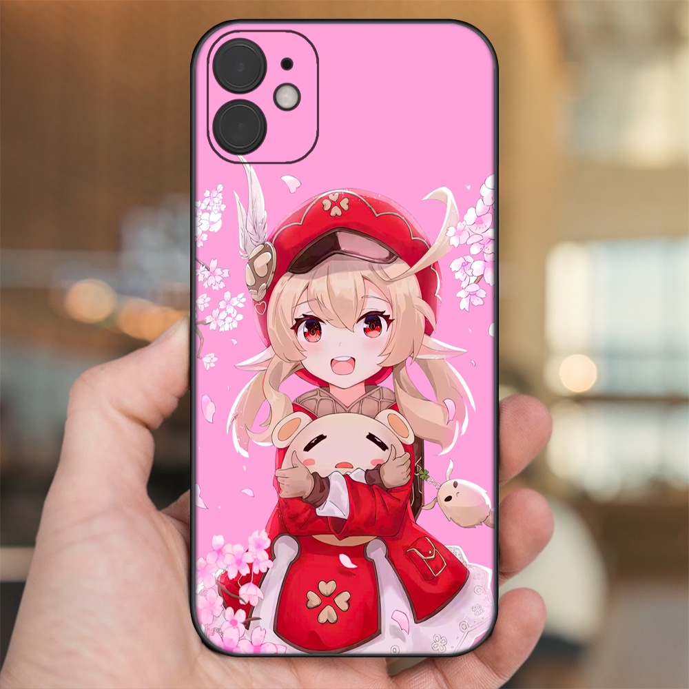 Ốp lưng iPhone 11 dẻo đen cạnh vuông in hình Klee Genshin Impact