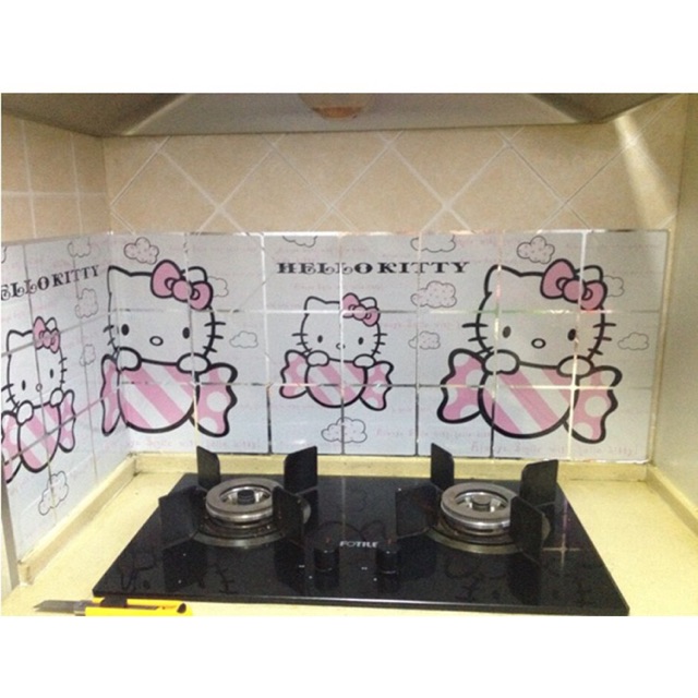 Decal bếp dễ lai chùi Hello Kitty