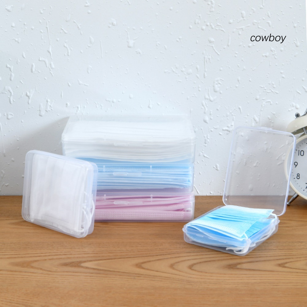 Hộp Đựng Khẩu Trang Chất Liệu PP Trong Suốt Chống Bụi Nhỏ Gọn Tiện Lợi | BigBuy360 - bigbuy360.vn
