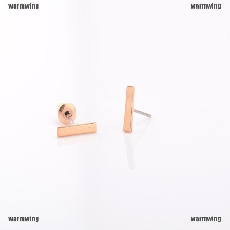 Đôi Khuyên Tai Kim Loại Hình Chữ T Thời Trang Cho Nữ