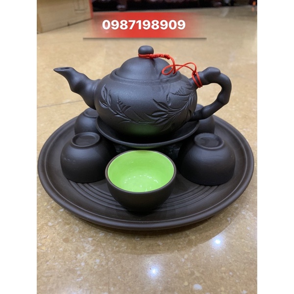 Bộ ấm chén pha trà gốm sứ Bát Tràng (HÀNG LOẠI 1), nhận in logo trên ấm chén