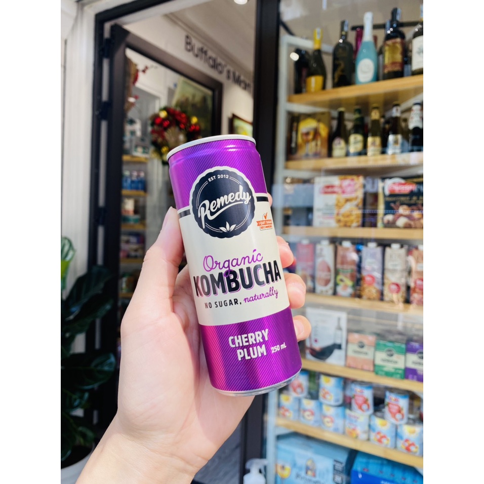 Trà Kombucha Remedy có ga các vị 250ml- Hàng nhập khẩu chính hãng