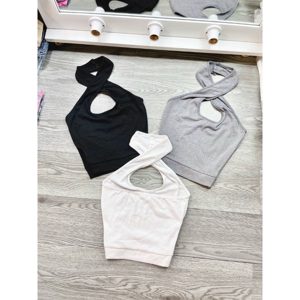 Áo chéo cổ giọt nước vải thun porip mịn đẹp