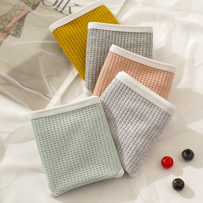 Cute Byte Bộ 3 Quần Lót Cotton Kháng Khuẩn Màu Đất Dễ Thương Cho Nữ