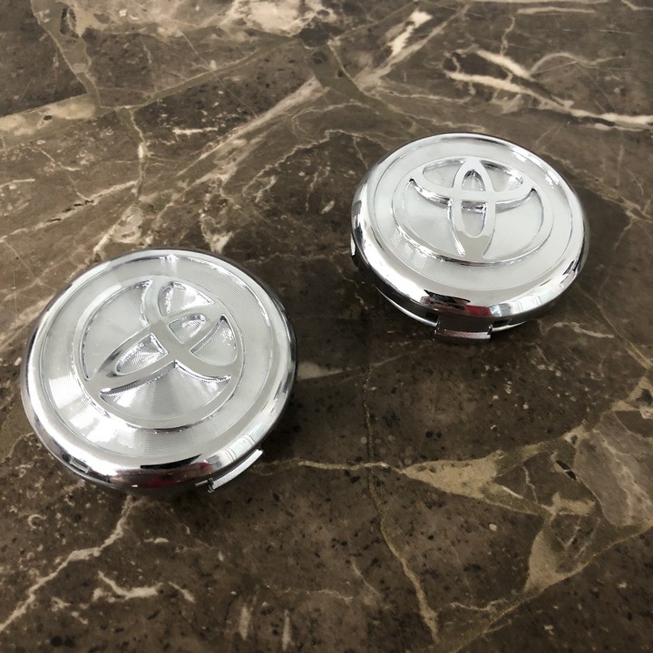 Logo chụp mâm, ốp lazang bánh xe ô tô Toyota TY-014 Đường kính 64MM, đường kính chân cài 62MM  - 01 chiếc