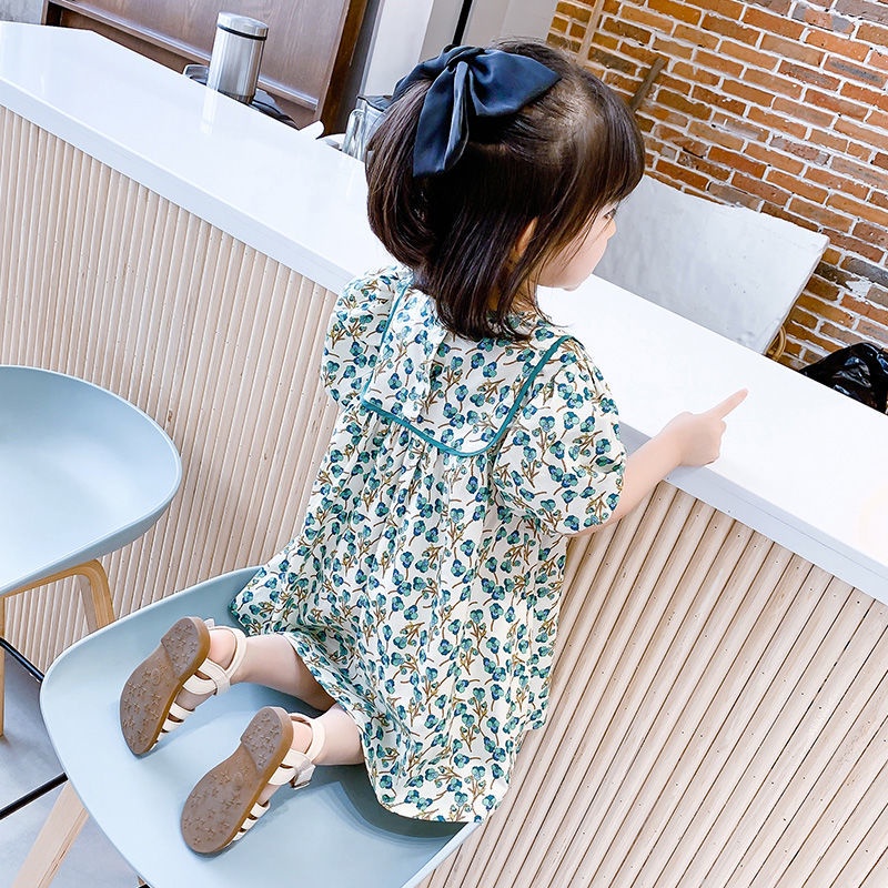 Đầm Công Chúa Họa Tiết Hoa Thời Trang Cho Bé Gái 1-9 Tuổi